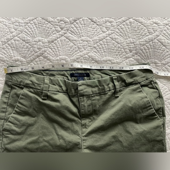 Tommy Hilfiger Womens Green Khaki Straight Leg Pants Size 4 - Picture 6 of 7